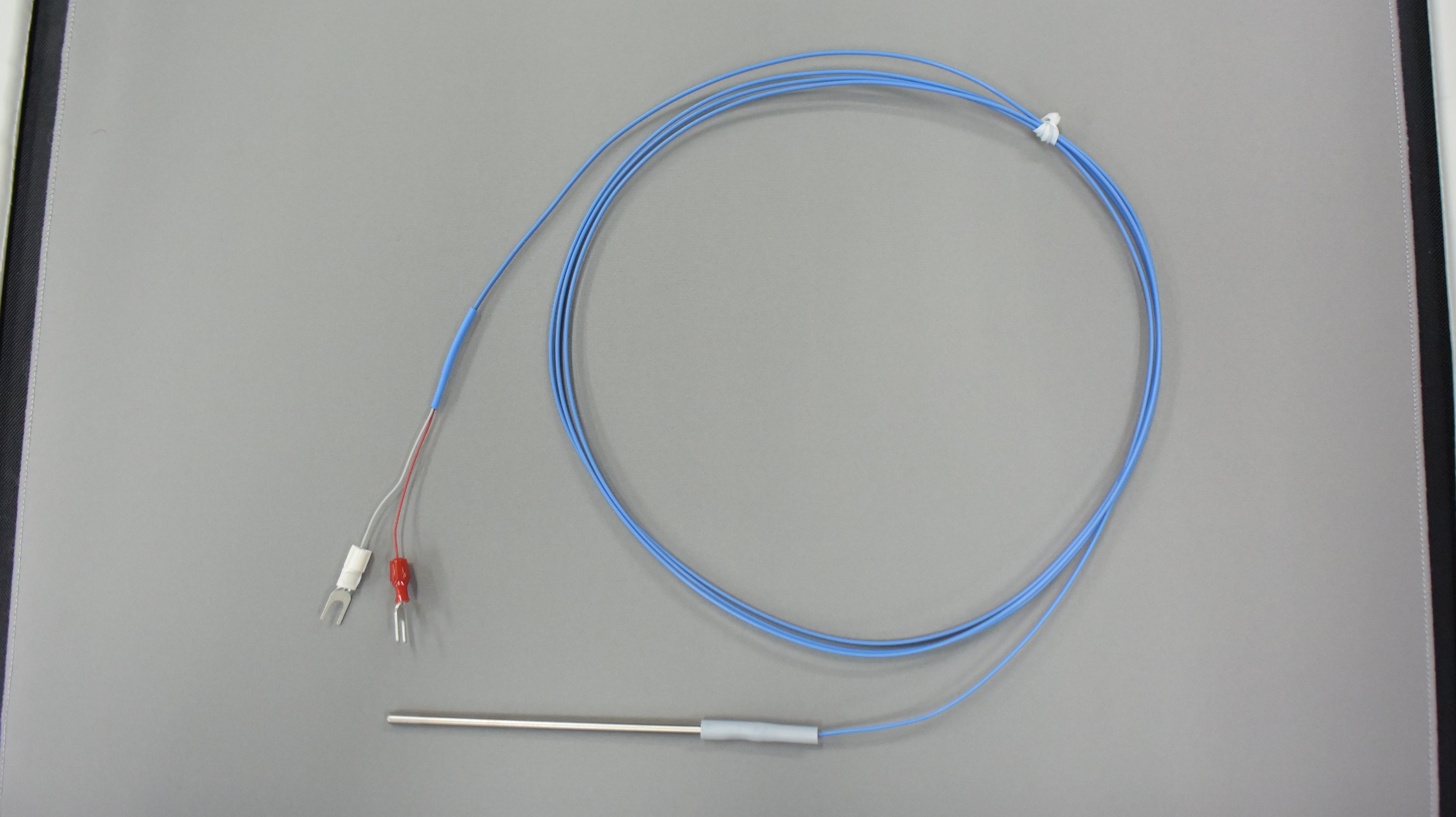 Thermocouple (Type K) "Sheathed Type" (fluororesin coated) Max. operating temp: 260°C, Tolerance: Class 1 (±1.5°C or ±0.4%), waterproof (IP67)