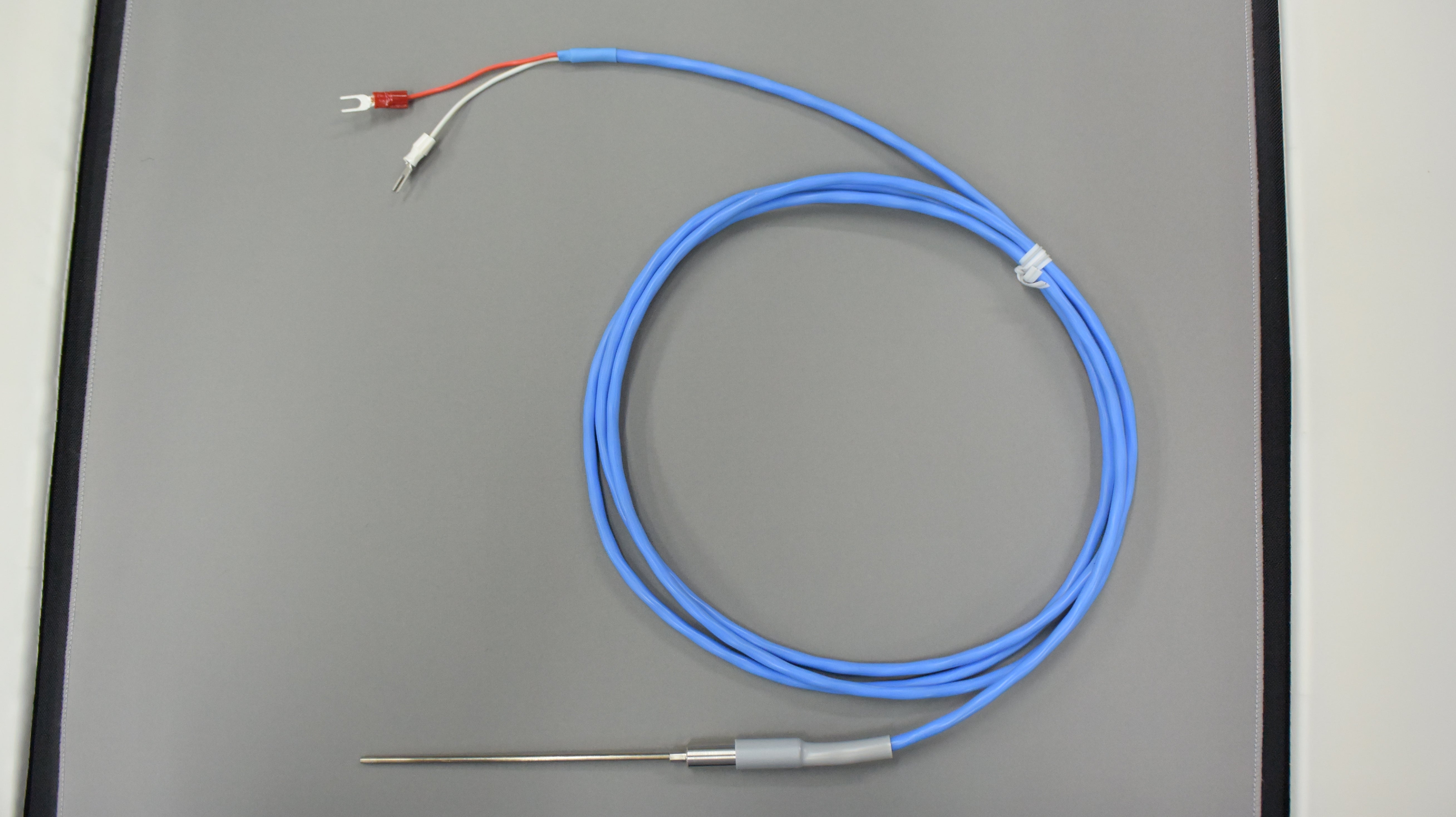 Thermocouple (Type K) "Sheathed Type" (silicone coated) Max. operating temp: 180°C (sleeve 80°C), Tolerance: Class 2 (±2.5°C or ±0.75%)