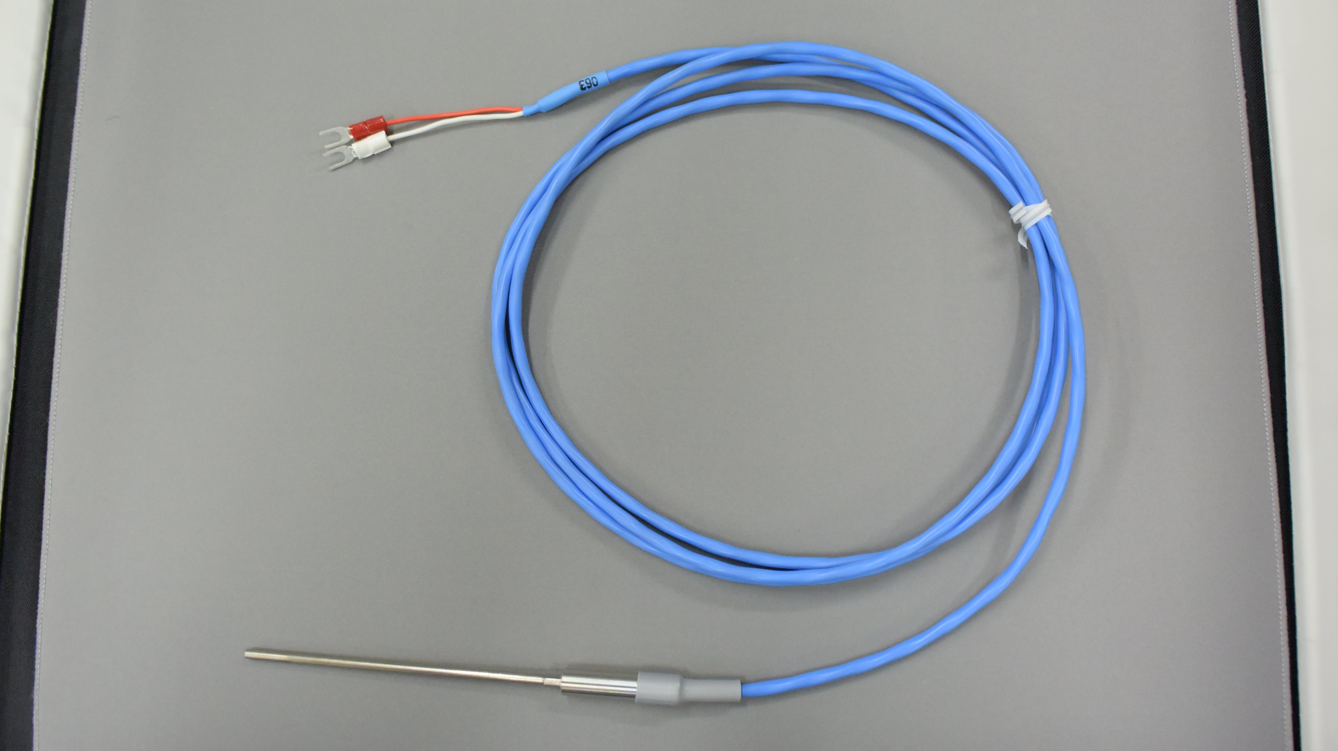 Thermocouple (Type K) "Sheathed Type" (silicone coated) Max. operating temp: 180°C (sleeve 80°C), Tolerance: Class 2 (±2.5°C or ±0.75%)